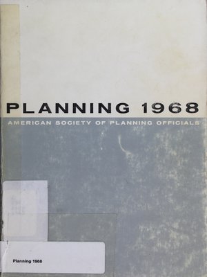 cover image of Planning 1968: Selected Papers from the ASPO Natioanl Planning Conference